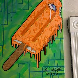 12”x20” painting and glows in black light! Hand painted artwork